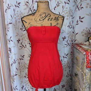 Ambiance apparel, Red strapless top. Size: M.